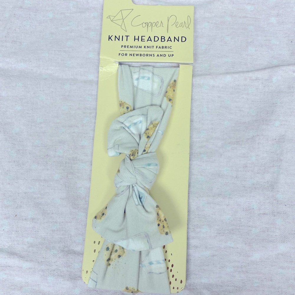 NWT COPPER PEARL Milk & cookies baby headband